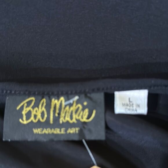 Bob Mackie Wearable Art Black w/ White Sequins Sleeveless Top Size Large - Picture 9 of 10